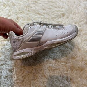 4. Kids Babolat White & Silver Tennis Sneakers‎ (1.5)